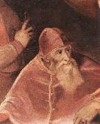 TIZIANO Vecellio Pope Paul III with his Nephews Alessandro and Ottavio Farnese (detail) art Germany oil painting reproduction